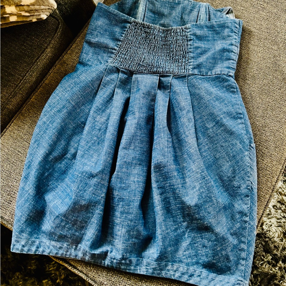 Denim Blue Mini Dress - Picture 4 of 6